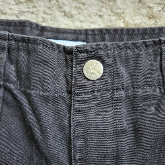 Vintage Calvin Klein Jeans Black Denim 90s Shorts Size 8 - Picture 9 of 16